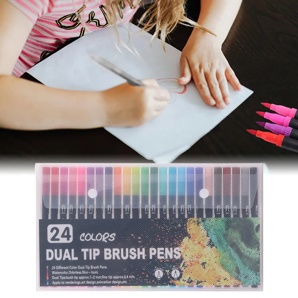 Cartoon Activity Color Painting Book Educational Paper Double-Sided Watercolor Pencil Hand Painted Create Stunning Artworks