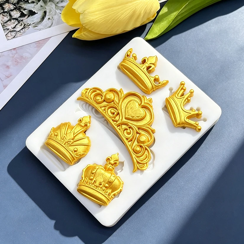 Crown Silicone Mold Sugarcraft Chocolate Cupcake Baking Mold Fondant Cake Decorating Tools