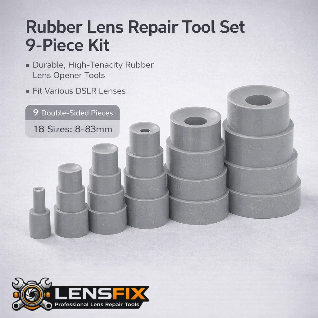 Professional Rubber Lens Removal Tool Kit, 9pcs Double-Sided