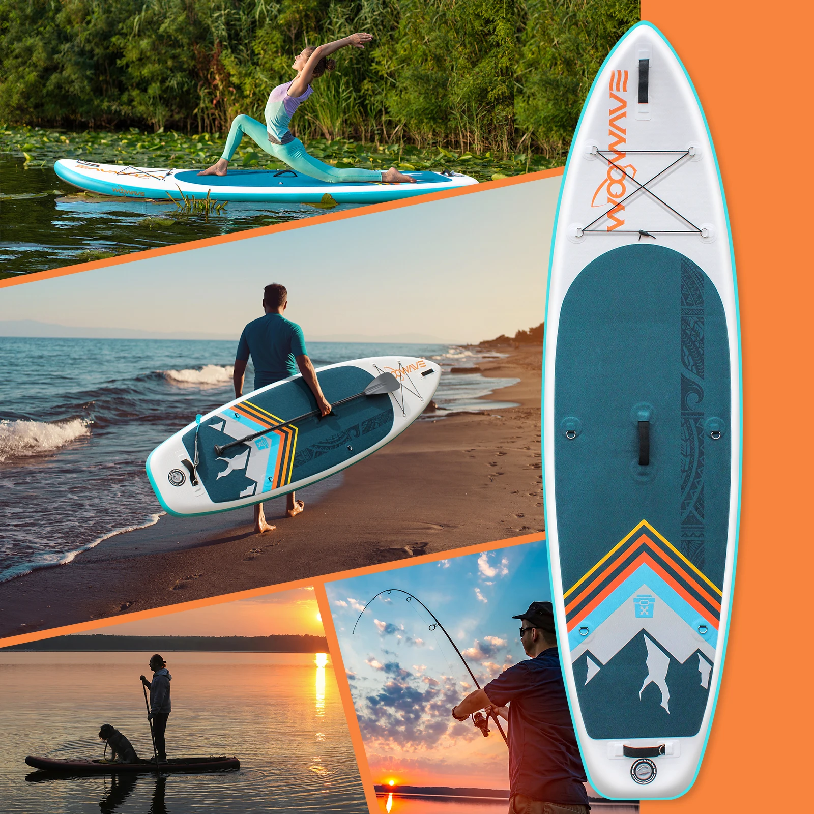 Woowave fabrik 10'2 ''neues design 10'2'' isup boards paddle board infla paddl sup board aufblasbares paddle board surf board sup