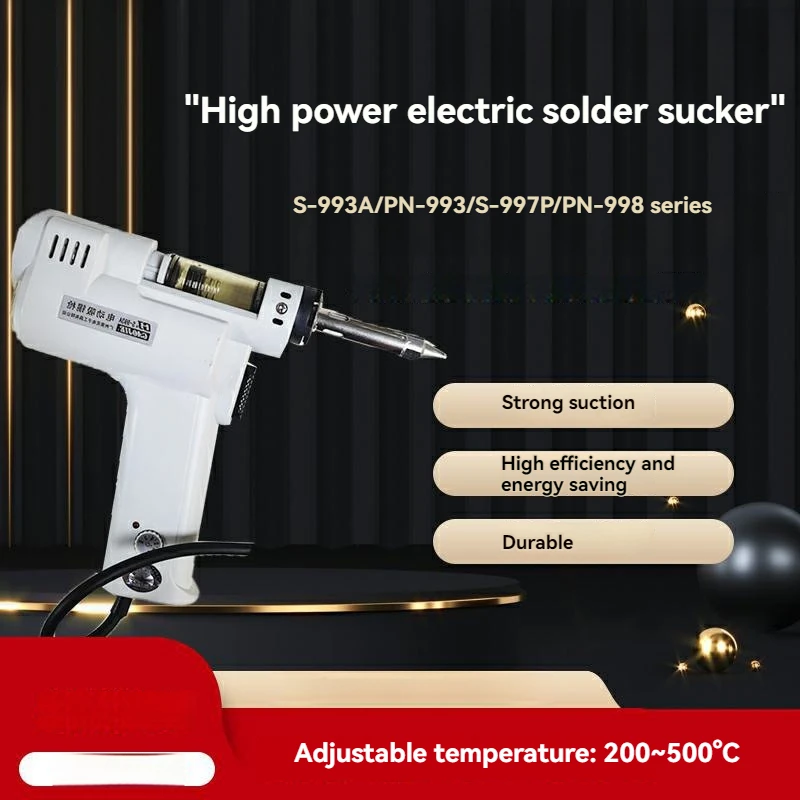 

Высокомощный электрический всасывающий сварочный пистолет, инструмент для пайки всасывания, 100 Вт, всасывающая насадка, нагревательный сердечник, вакуумная пайка