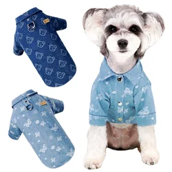 Luxury Dog Clothes Pet Dog Shirt for Small Dogs Spring Warm Puppy Costume Cute Print Cat Shirt Chihuahua Dog Clothes Pet Outfits