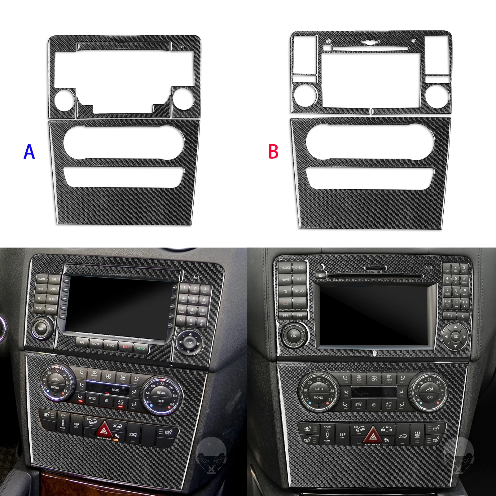 

Для Mercedes-Benz M-Class W164 2005-2011 ремонт приборной панели из углеродного волокна центральное управление радио наклейки под дерево