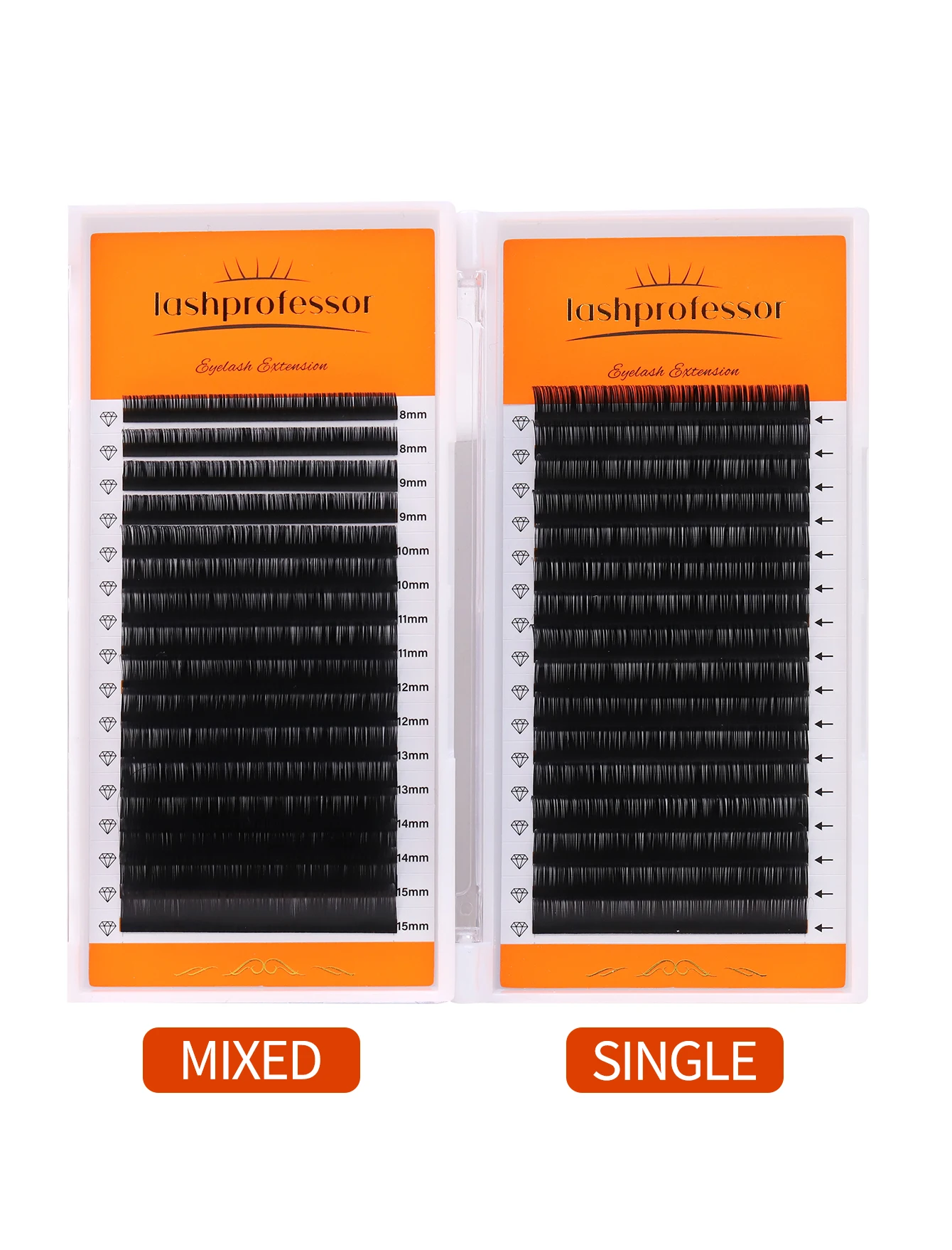 16 Reihen NEU Super Mattschwarz Individuelle Wimpernverlängerung 0,03 05 07 mm Premium False Nerz Mega Volume Klassische Wimpernverlängerung – Detail 8