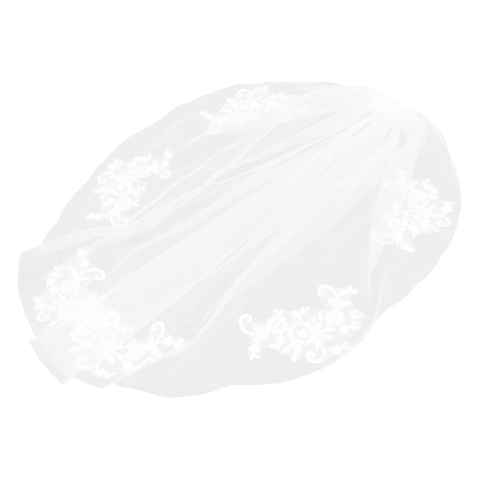 Lace Wedding Veil Evening Gowns for Women Formal Bride Hairpin Flower Girl Dresses