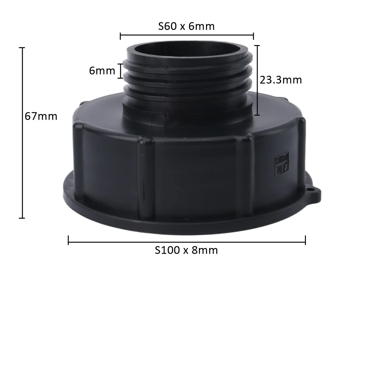 1000 Liter IBC Tank Adapter S60 x 1/2" 3/4' 1" 1.5 2" S100 Thread Connector Ton Barrel Joints IBC Tank Fitting