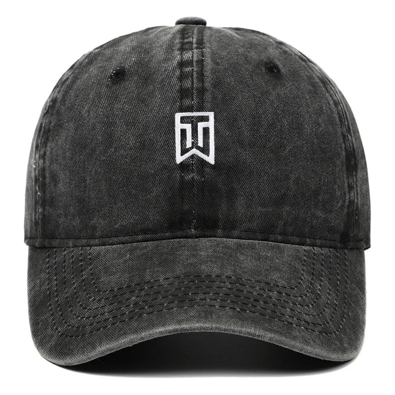 Personalisierte Tiger Woods bestickte Baseballkappe für Männer und Frauen im Freien Sonnenhut Visier Y2K Hip Hop Streetwear Trucker Hüte