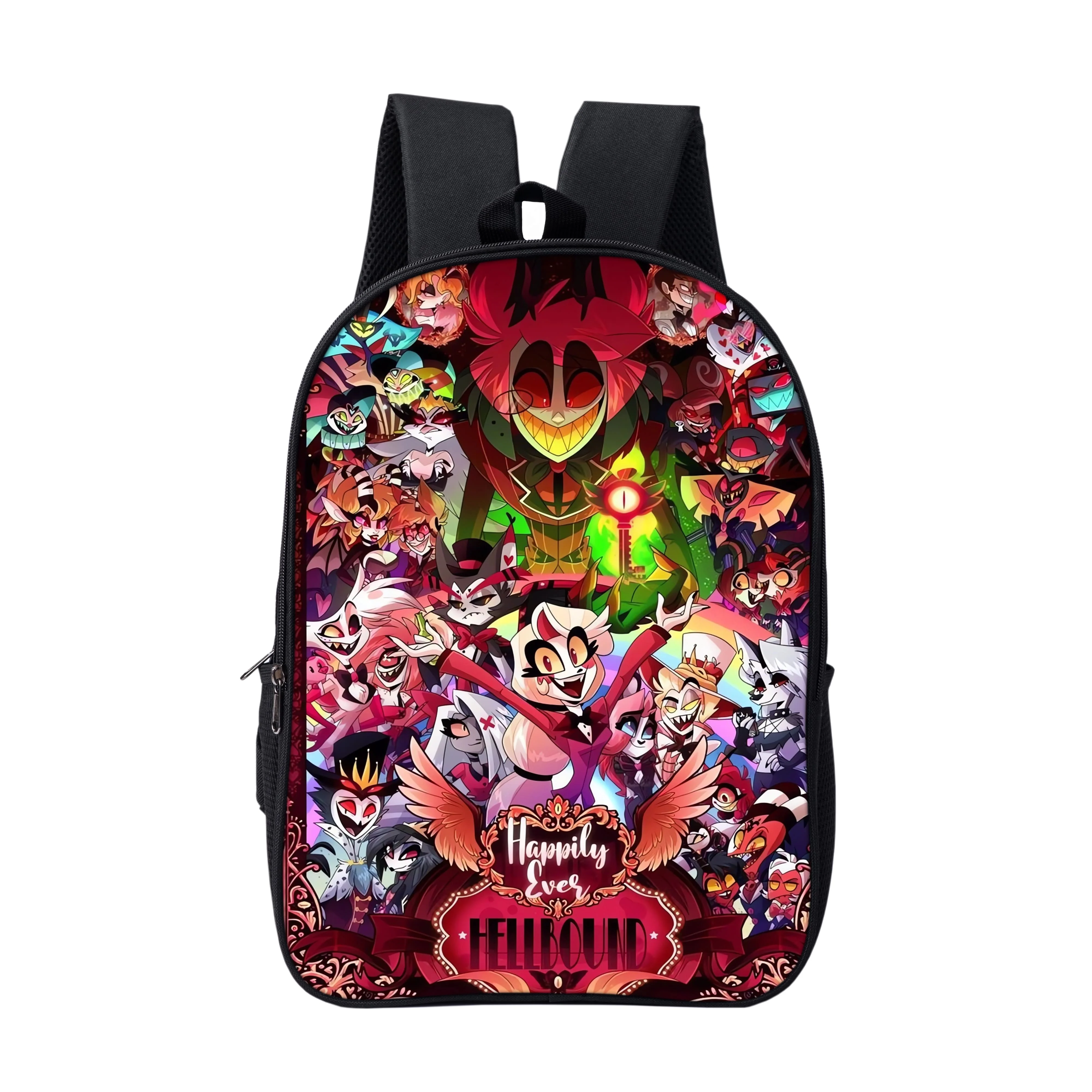 حقائب مدرسية جديدة لسماعة رأس الفندق من Hazbin للأولاد/الفتيات، أفضل هدية كرتونية ثلاثية الأبعاد لحقيبة ظهر الطالب المراهقين