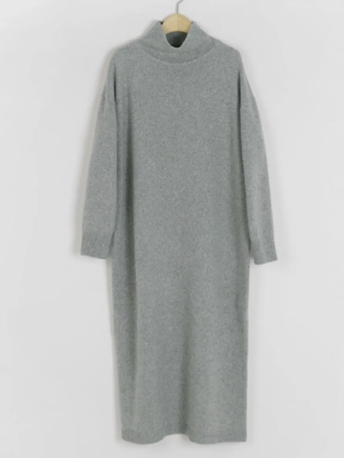 

Шикарный повседневный вязаный длинный све с высоким воротником, базовый слой Dr Dongda Gate, два цвета, полиэфирное волокно, удобный теплый Dr