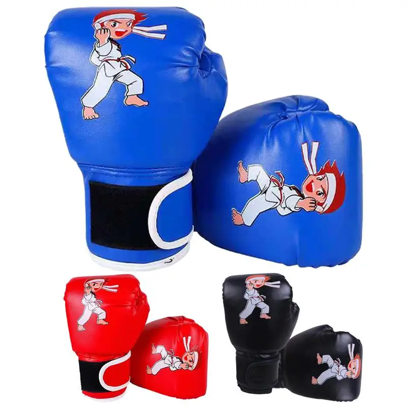 

Children Boxing Gloves PU Leather Professional Kids Sand a Muay Thai Fighting Gloves Men Women Training Sparring Gloves 17x25cm