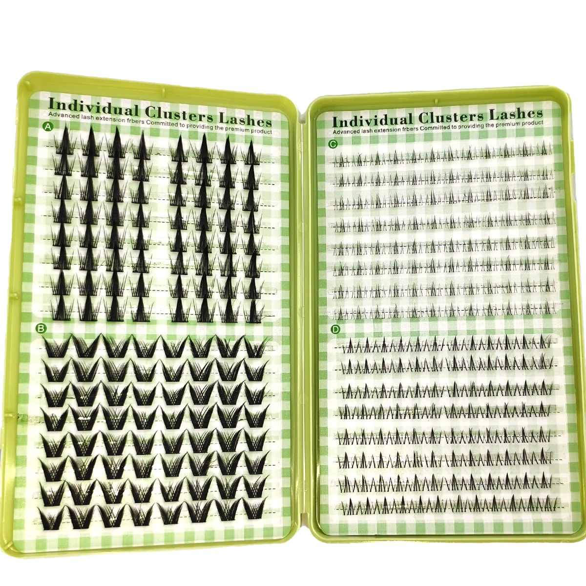 Neue 32-reihige 512 Cluster Mix Wimpern, Natürlicher Manga-Look, DIY-Set für Wimpernverlängerung, Wiederverwendbare Natürliche Wimpern – Detail 10