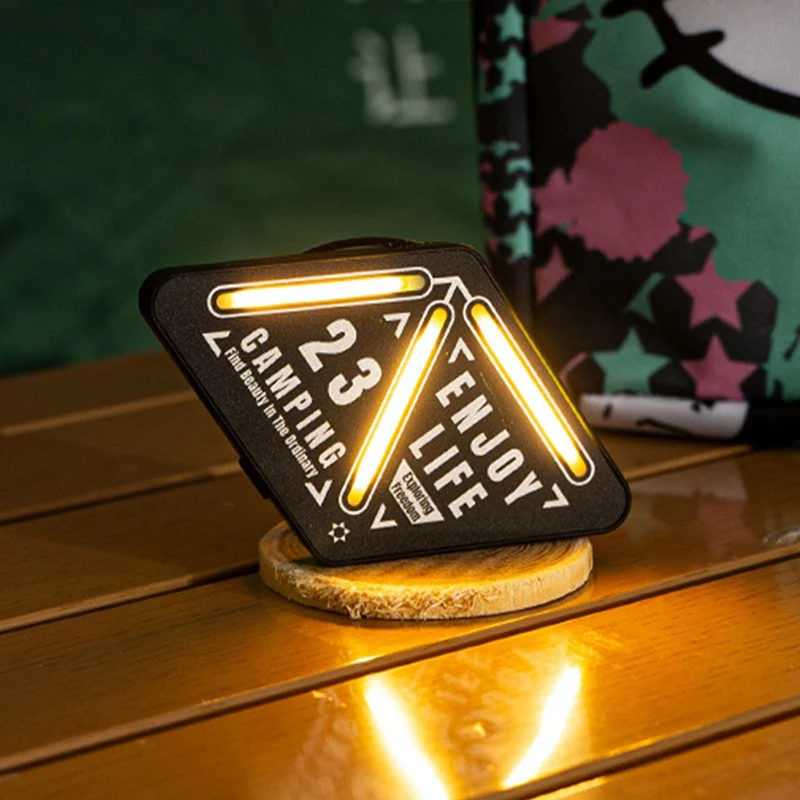 Pop Outdoor Tactics Triangle Light SWS Night Light Badge Warning Decoration Camping Atmosphere Mini Small Pendant Lamp