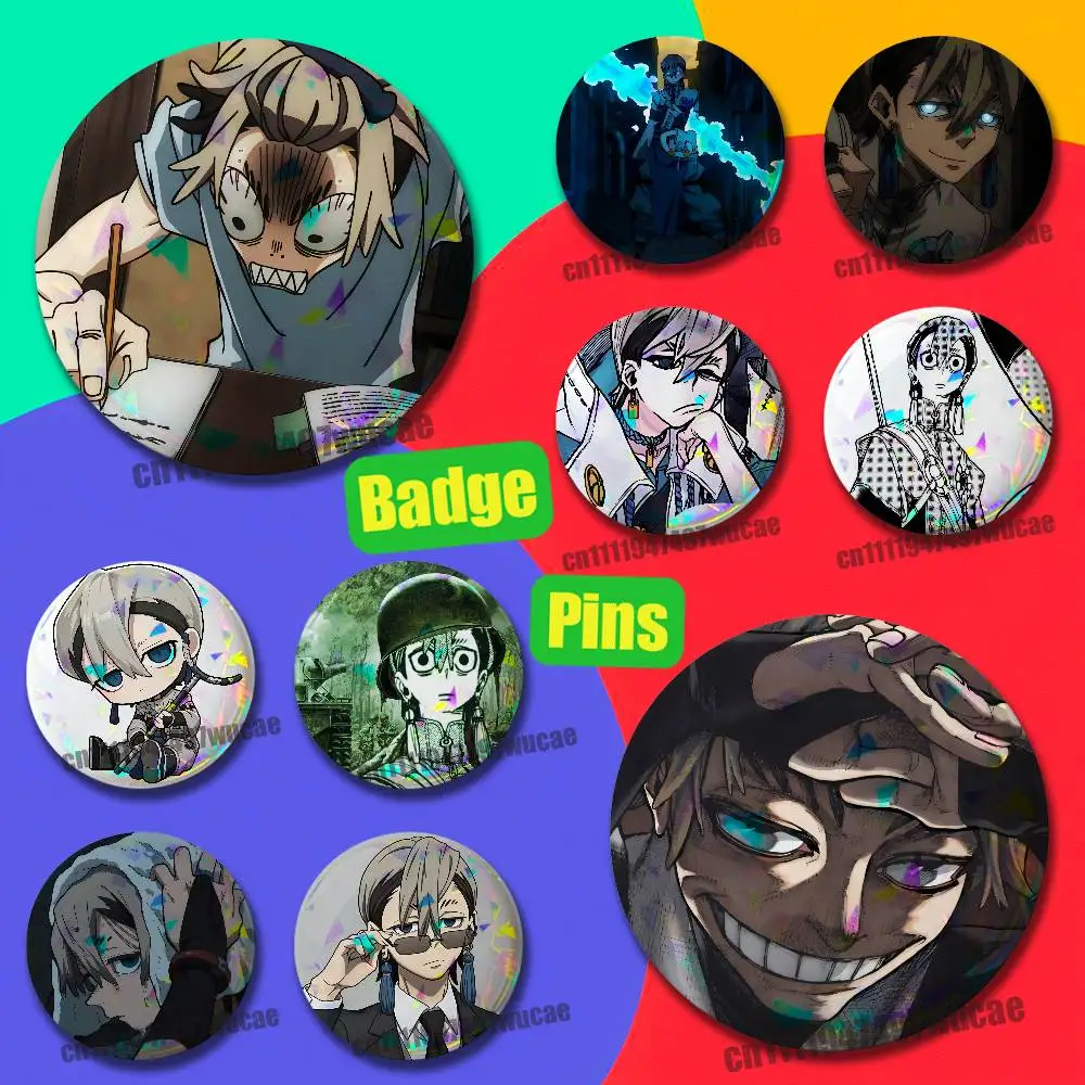For Z-Zanka N-Nijiku Badge Case Custom Pin Insignia Emblem Round 25mm 44mm Laser Film Cover