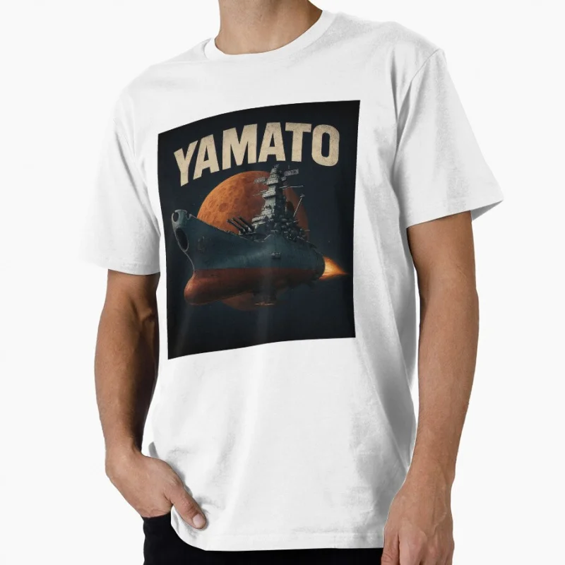 1202 Battleship Yamato Anime Art Star Blazers Gift T shirt Large size Tops Anime Graphic Print Y2k Clothes Cartoon Tee