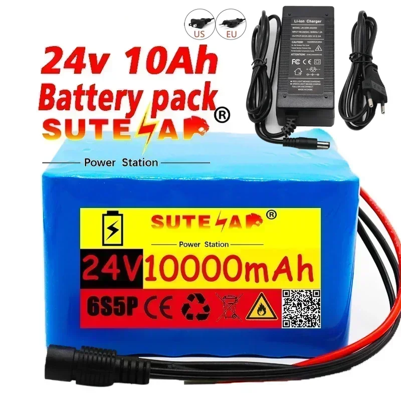 

NEW 24V 10Ah 6S5P 18650 li-ion battery pack 25.2v 10000mAh electric bicycle moped /electric/lithium ion battery pack+2A Charger