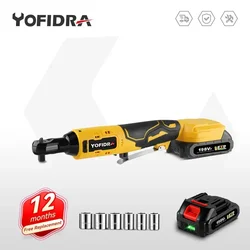 Yofidra 3/8 ''200N.M Chave de catraca elétrica sem fio recarregável remoção parafuso porca ferramenta elétrica reparo do carro para makita 18VBattery