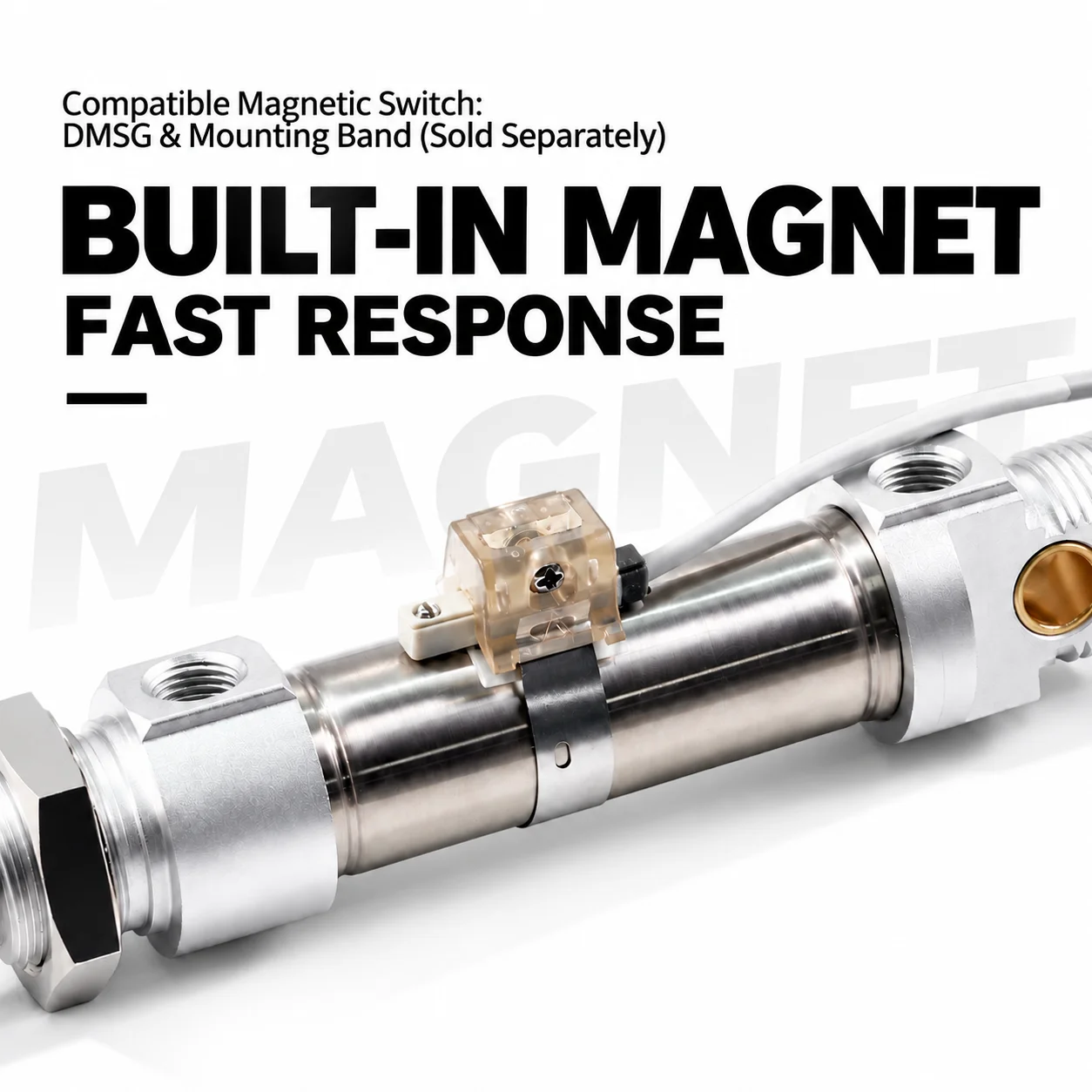 Pneumatic Cylinder Mini Round Air Cylinder Double Acting Magnetic Cylinder Linear Actuator for Industrial Automation DSNU12