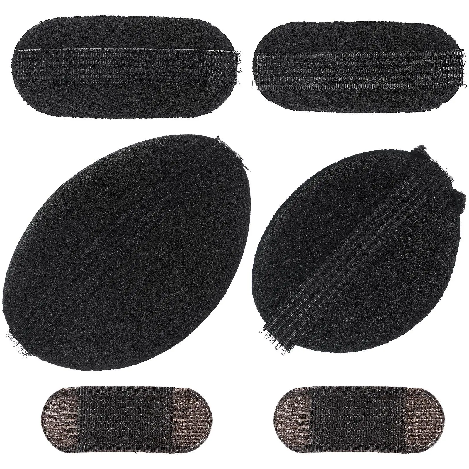 6pcs Hair Pad Heightening Bump Up Clips for Women Styling Volume Soft Sponge Bun Real Materials Safe Comfortable