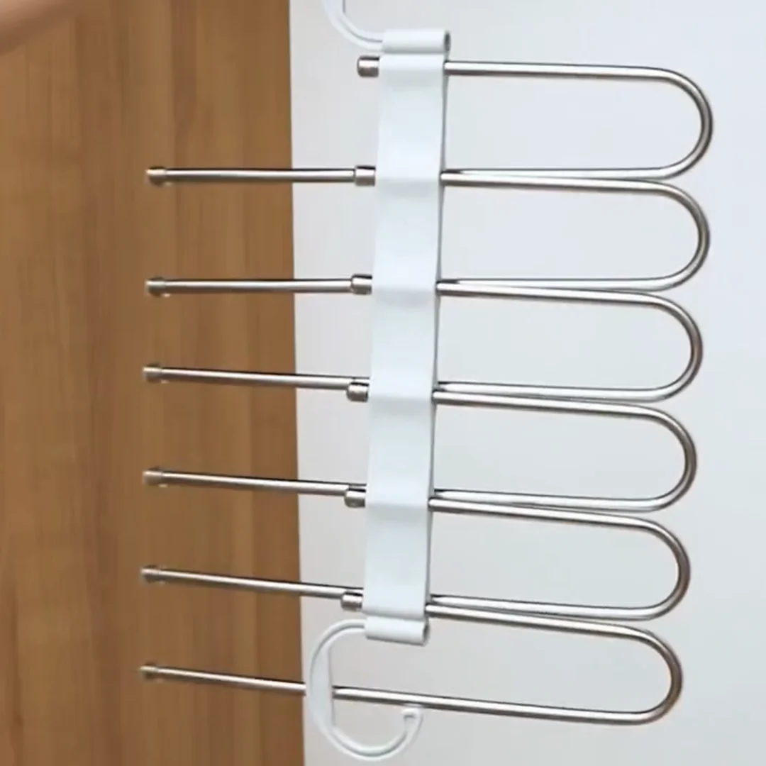 Magic Multi-layered Non-Traceable Anti-slip Clothes Hanger Home Use Pants Holder Wardrobe Storage Organizer Tool