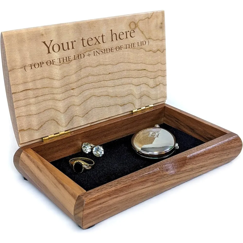 

Personalized Wooden Keepsake Box - Handmade in USA - Wood Art Artisan Trinket Box