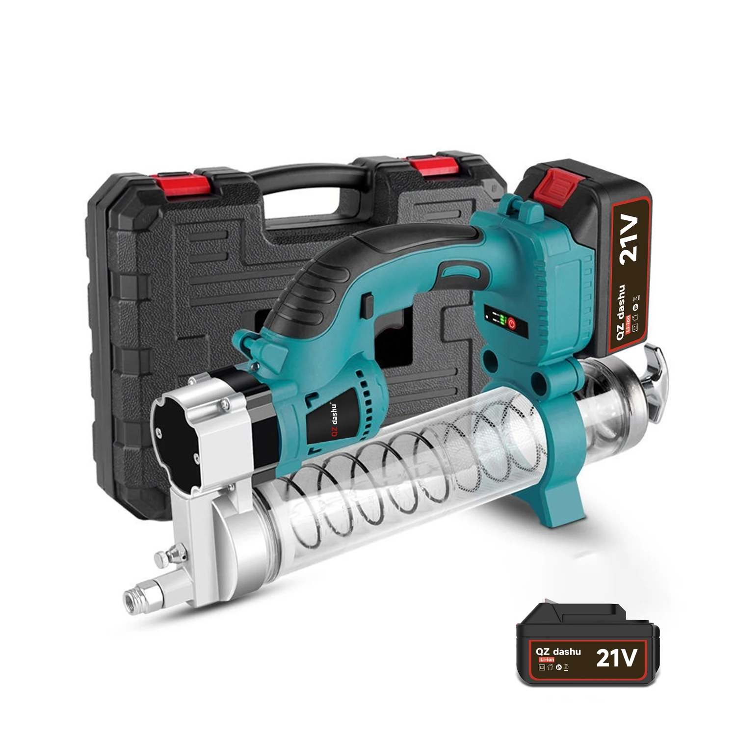 High Capacity Portable Lithium Cordless Grease Butter Gun 21V 1500W Fast Shipping Industrial DIY High Pressure Electric Big Tree