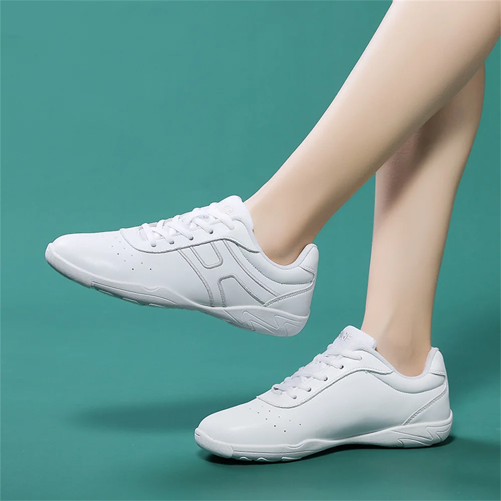 Baxinier Meisjes Witte Cheer Schoenen Sneakers Peuter Training Dans Tennisschoenen Kids Lichtgewicht Jeugd Cheer Wedstrijd Sneakers