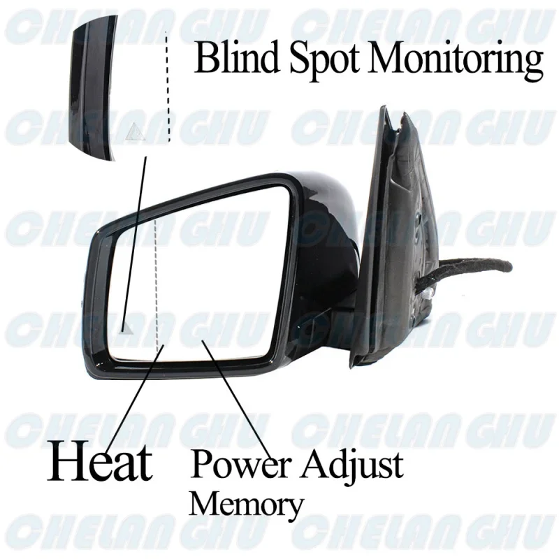 For Benz W166 ML63 AMG ML 250 350 400 500 2012 2013 2014 2015 Left 10+10 Pins Black Painted Power Fold Memory Mirrror Assembly