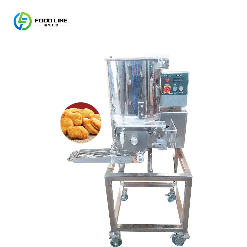 FOODLINE Customized Beef Patties Making Popcorn Chicken Maker Meat Pie Molding Burger Patty Chicken Nuggets Production Machine