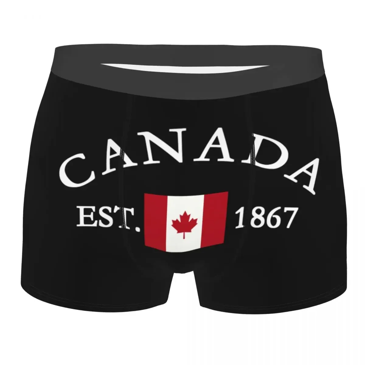 Custom Flag Of Canada Underwear Men Breathbale Patriotism Boxer Briefs Shorts Panties Soft Underpants For Homme