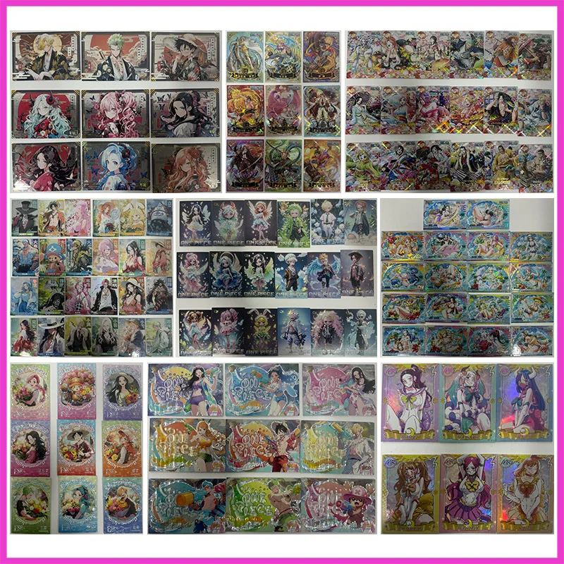 

Anime ONE PIECE Rare UR GTR SP SLR QR SUR FSR WGR MR LSP SBR Collectible Card Zoro Vivi Ace Sanji Toys for boys Birthday Present