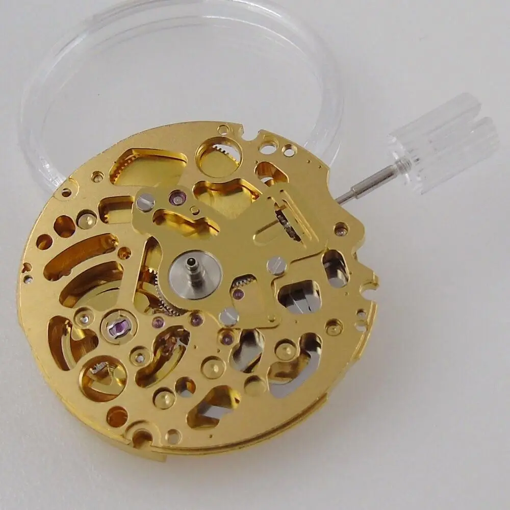 Japan Made NH71 NH71A Golden Automatic Watch Movement Brand Skeleton 24 jewels