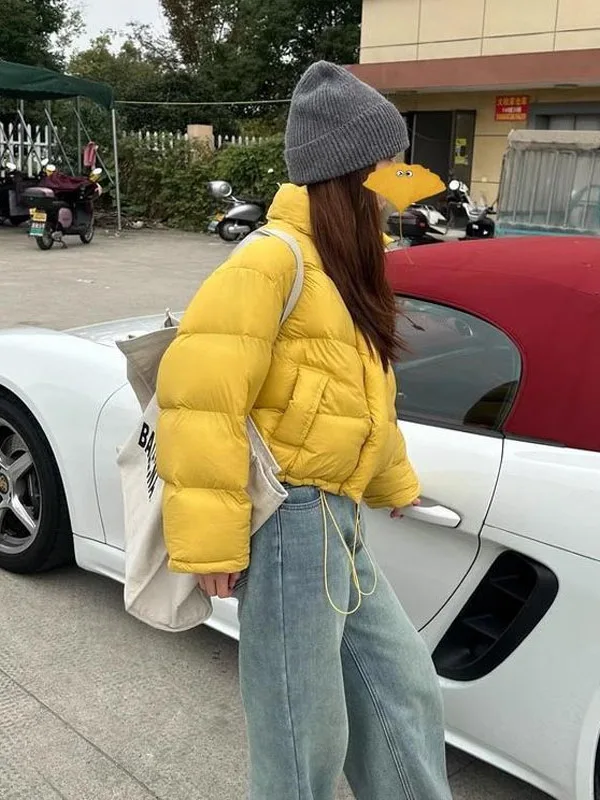 

Korean Style Casual Versatile Thickened Cotton Jacket Stand Collar Bread Style Coat Winter New Arrival Fashionable Women's Cl...