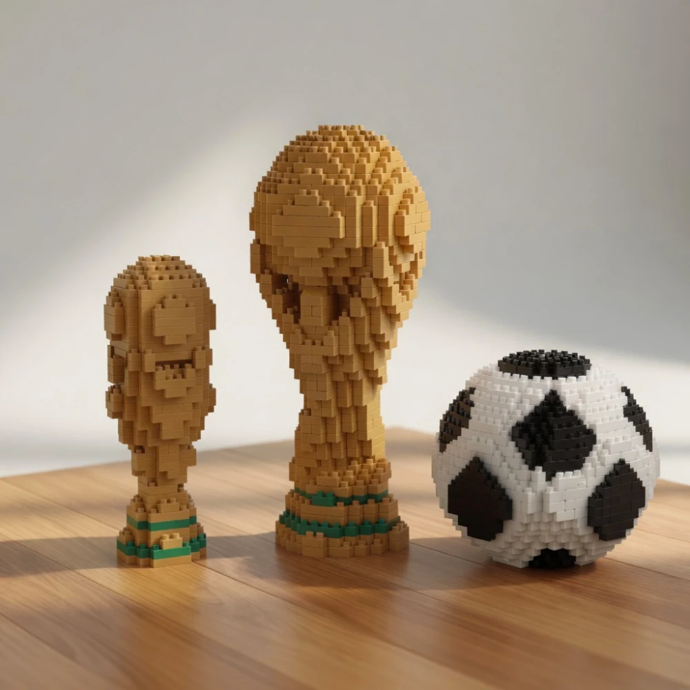 

NEW Popular Miniature Soccer Set Micro Bricks, 3D Football Stadium Building Model, Creative Sports Souvenir, STEM Fan Gift