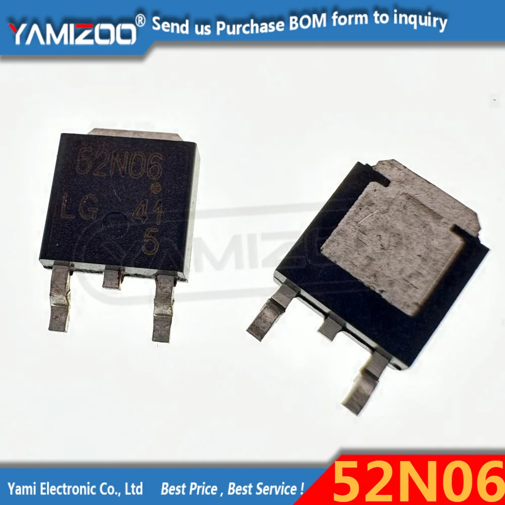 1pcs 52N06 TO-252 SMT MOSFET LCD Automotive Computer Nnew Original