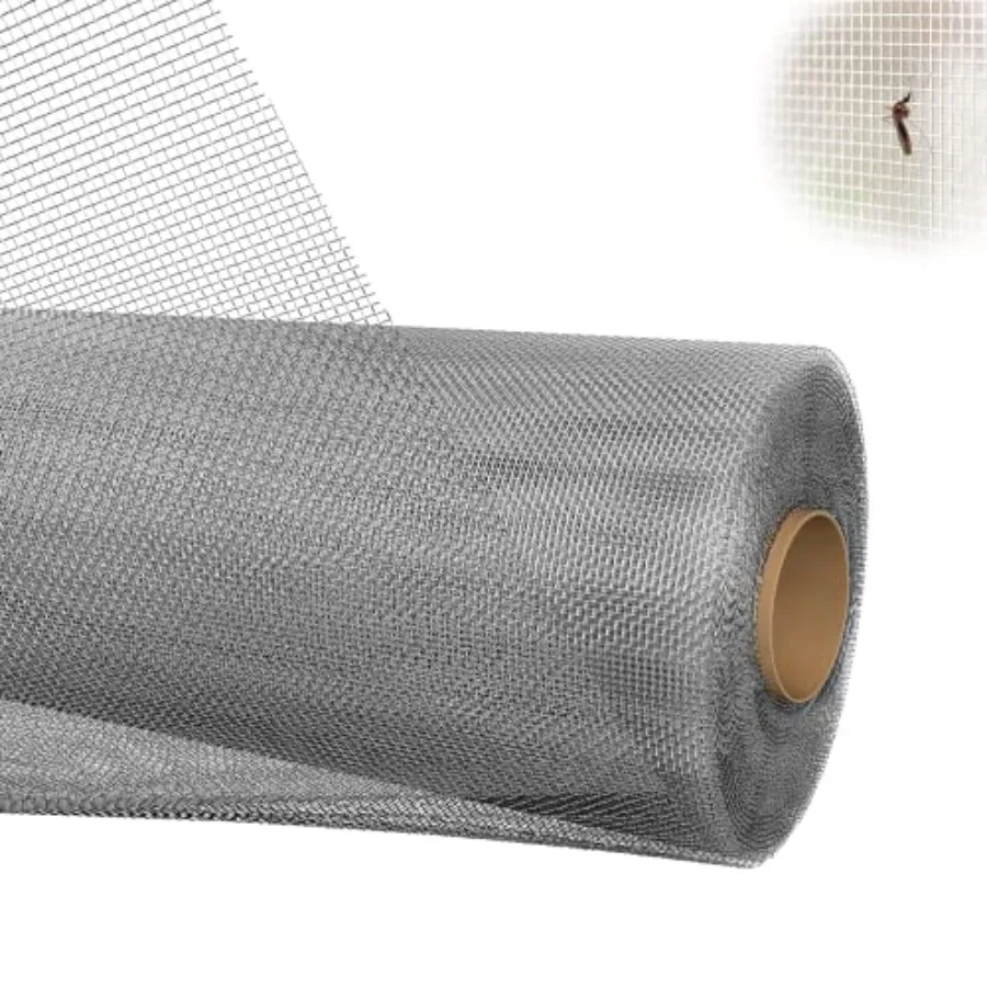 

Wire Mesh Screen 50"x120" -Durable Stainless-Steel Mesh Screen -Easy to Cut and Install -Ideal for Windows, Effective Barrier A