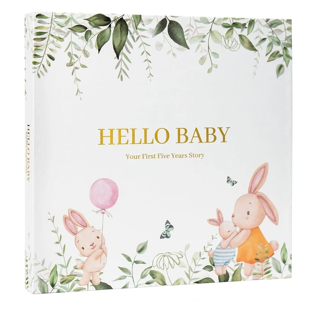 Baby Memory Book สมุดภาพอัลบั้มการตั้งครรภ์ไดอารี่สัตว์น่ารัก Keepsake บันทึก Growth Journal บัญชีมือทนทาน A