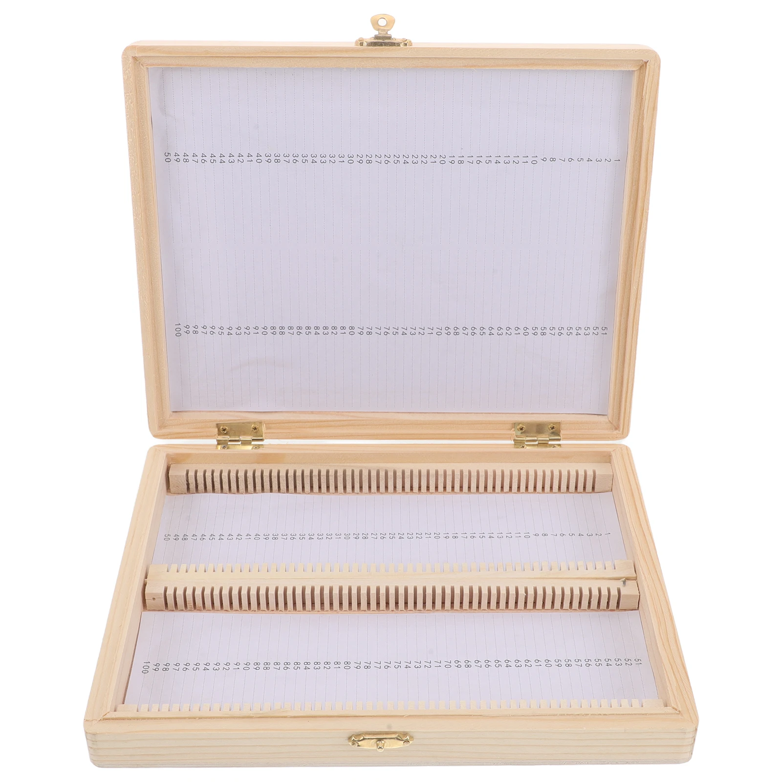 

Wooden for Microscope Slides Lab Accessories Teaching Specimen Holder Kids Portable Pocket Storage Case