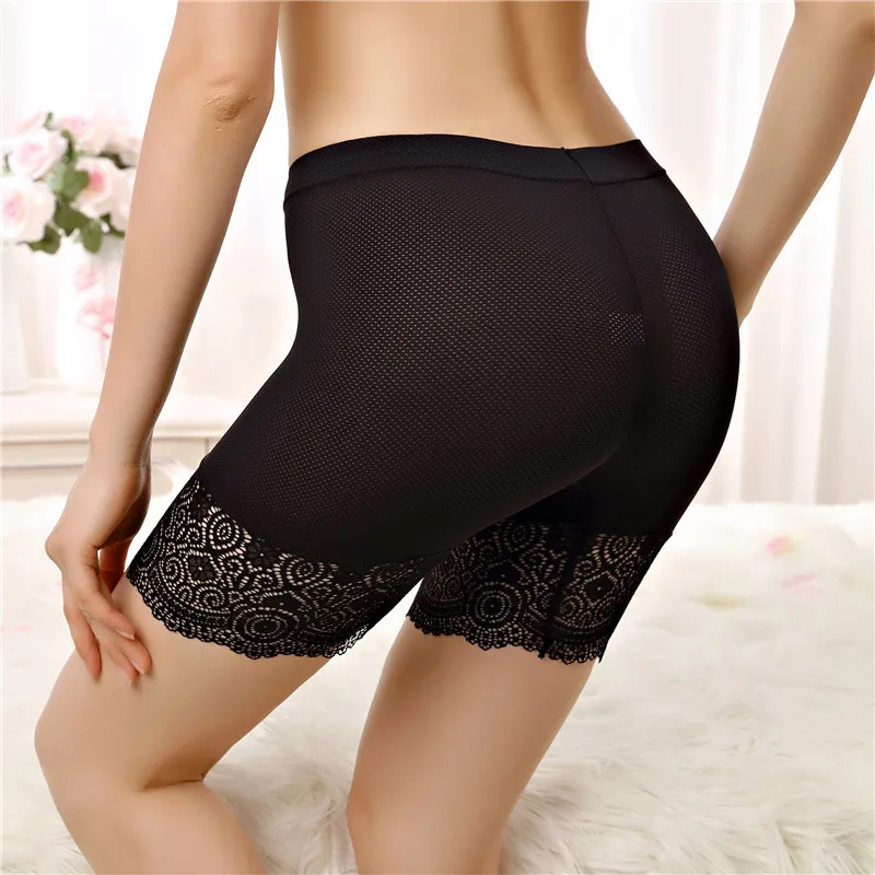 Seamless Underwear Shorts Women Rose Lace Safety Short pants under skirt high waist Plus size boxer briefs