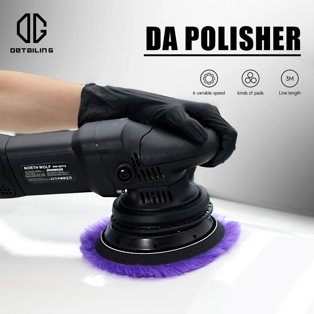 DETAILING 21mm Dual Action Polisher 6' Polish Machine Car Buffer Polisher for Swirl Removal Electric Machine Automotive Tools