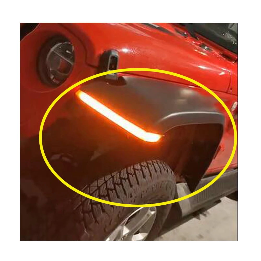 

Hot Sale Lantsun JL1164 for JL for wrangler JL Fender Flares with Led Lights with DRL 4pcs/set