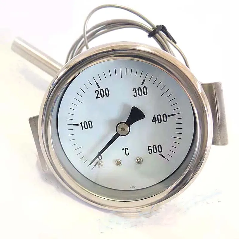 Capillary Thermometer High Temp Pizza Oven Dial Thermometer 500°C Industrial 304 Stainless Stell