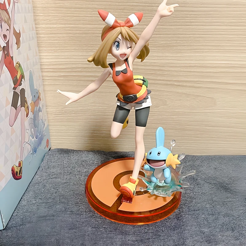 Figurines d'anime Pokemon Mudkip May, figurine d'action Kawaii, décoration de statue en PVC, jouets de collection pour enfants, cadeau d'anniversaire, nouveau, 20cm