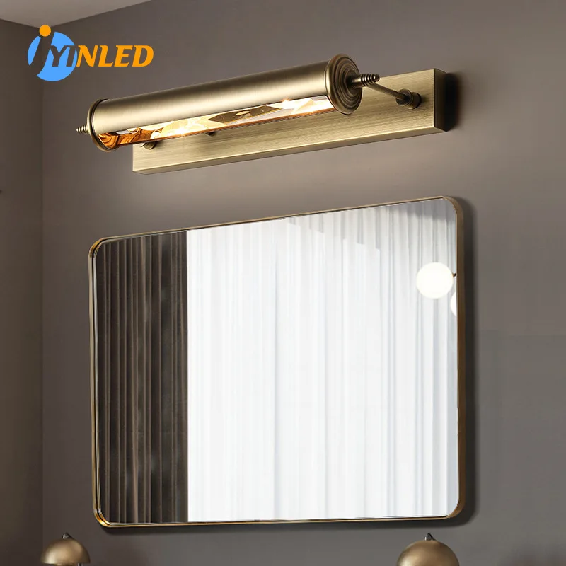 

Luxury European Style Mirror Cabinet Lamp Villa Bathroom Wall Lamp Vanity Mirror Lamp Bronze Cabinet Lighting