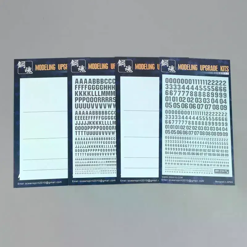 High Quality Modeling Number Letter Water Decal Stickers With Clear Print Multiple Styles Perfect For Military Model DIY Hobby