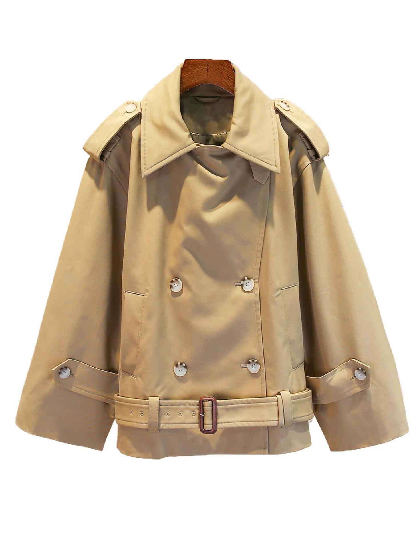 ملابس عمل نسائية راقية ذات صدر مزدوج Sle Jaet لخريف 2025 ملابس خارجية ريترو Utili Faion SP Home South Oil #5