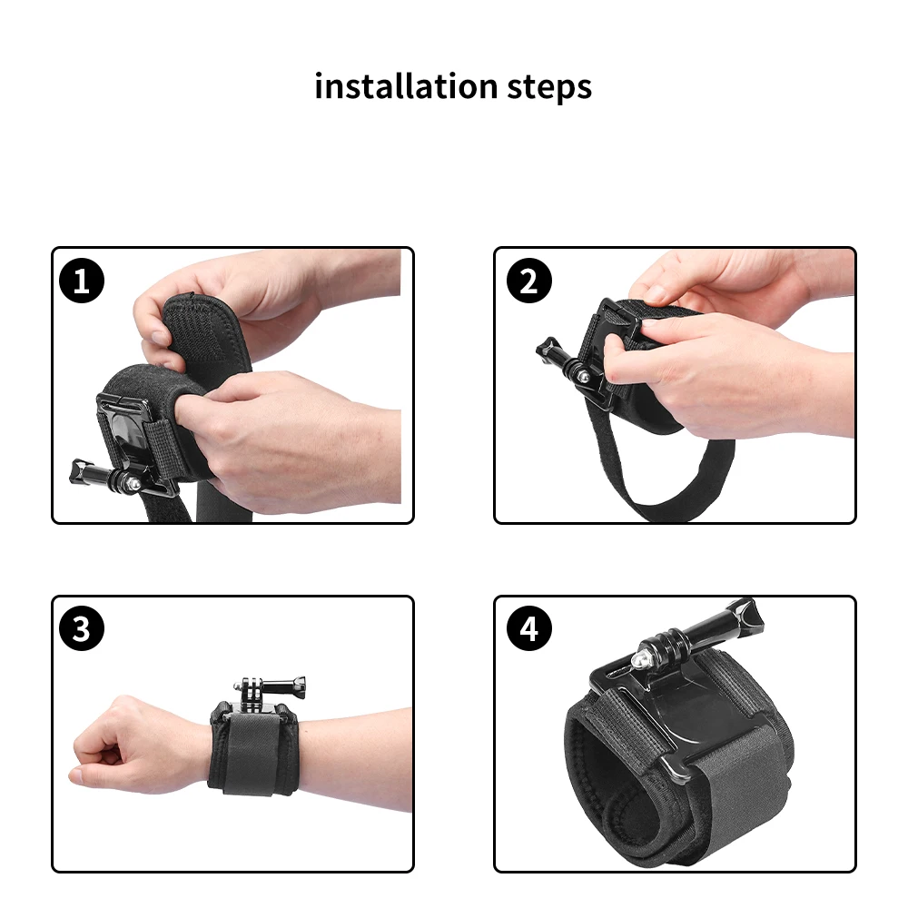 HONGDAK Điều Chỉnh Cổ Tay Cho GoPro Hero 10 9 8 7 6 5 4 Yi 4K DJI Cầm Tay gắn Với Kẹp Điện Thoại Camera Hành Động Phụ Kiện