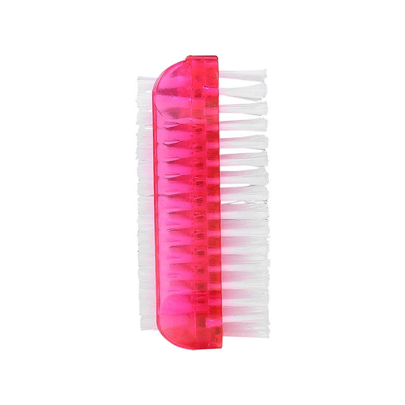 Plastic Nail Art Dust Brush Cleaning Scrubbing Brush Double Sided Hand Nail Brush Cleaner Manicure Tool