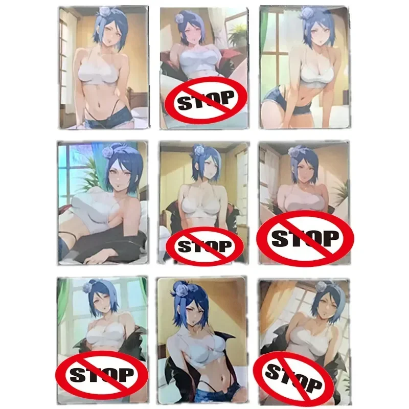 

9 шт./компл. домашняя сексуальная телесная карта аниме-карта Наруто Акацуки Конан ACG игровая игрушка в подарок DIY коллекционная карта комиксов