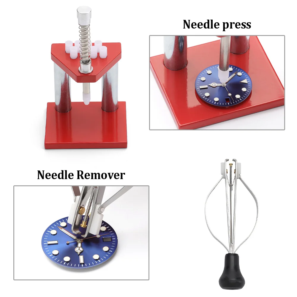 Watchmaker Accessories Watch Hands Remover Presser Watch Needles Picker Puller Fitting Removal Tool Kit Steel Watch Repair Tool