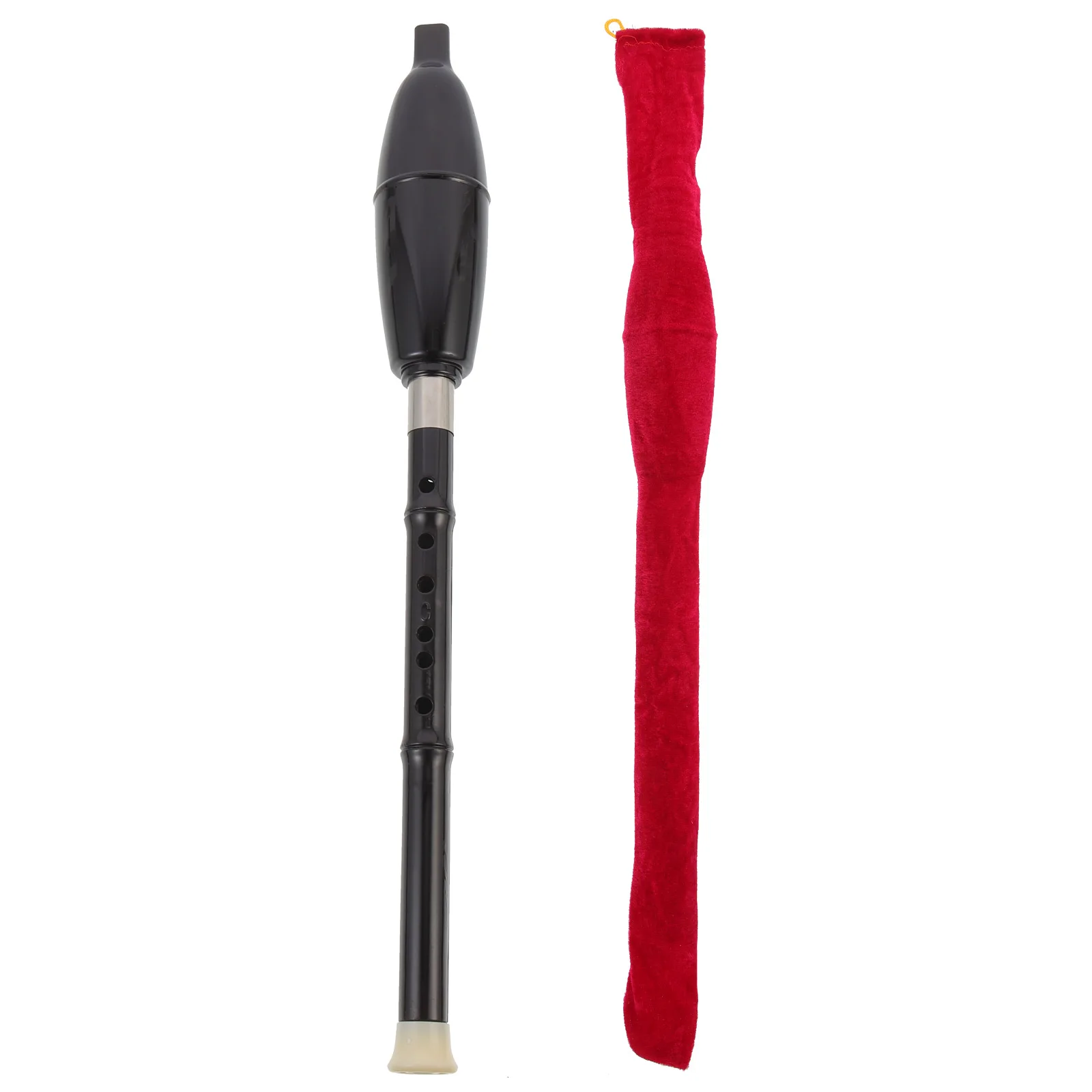 

1 Set Durable Traditional Chinese Folk Wind Instrument Bawu Resin Vertical Blow National Woodwind Portable With Storage Pouch
